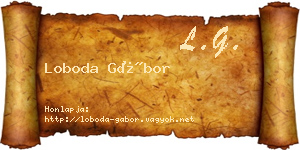 Loboda Gábor névjegykártya